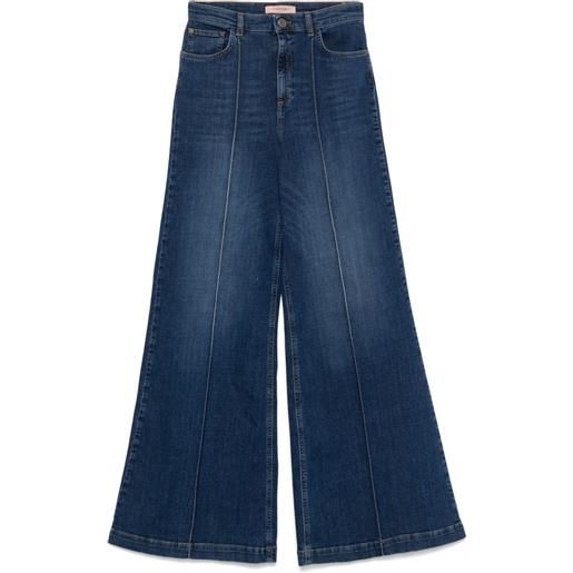TWINSET jeans a gamba ampia - blu