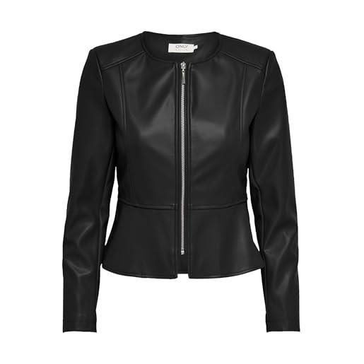 ONLY onlsaramy faux leather jacket cc otw giacca in pelle, nero, m donna