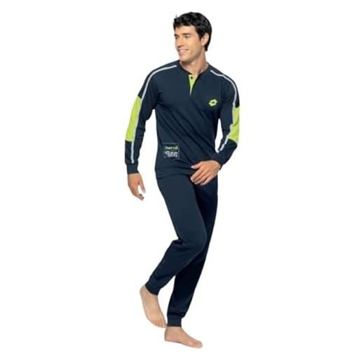 Generico pigiama uomo lotto art. Lp1172 a maniche lunghe in 100% puro cotone (it, testo, xxl, regular, regular, 1180 grigio)