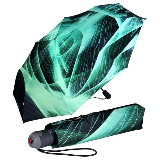 Knirps ombrello tascabile e. 200 medium duomatic, malachite spheres, 98 cm