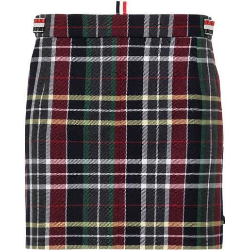 Thom Browne minigonna con motivo tartan - blu