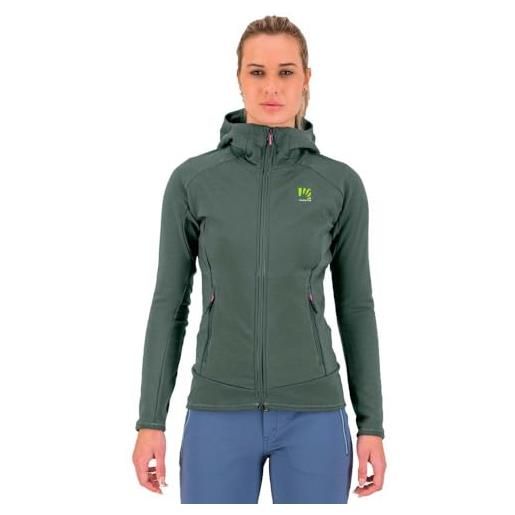 Karpos mezzodi - felpa con cappuccio da donna, in pile, taglia l, trasparente, l
