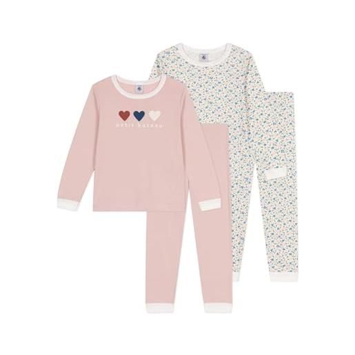 Petit Bateau a0d6q, pigiama premaman bambina, variante 1, 2 anni (pacco da 2)