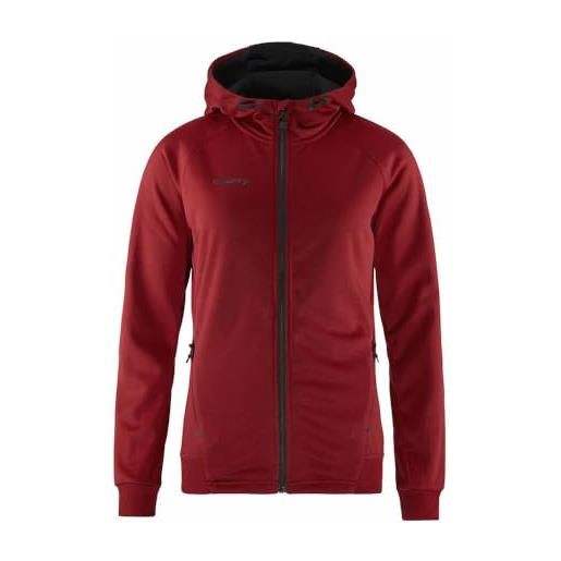 Craft adv unify fz hood w felpa con cappuccio, rabarbaro, xl donna