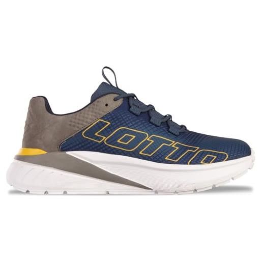 Lotto vitalitiv unisex, scarpe da ginnastica adulto, navy yellow, 36 eu