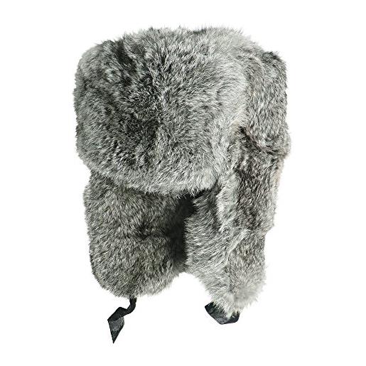 CUCUBA colbacco di coniglio colore grigio originale russia taglie varie. Unisex. Taglia xl (eu)