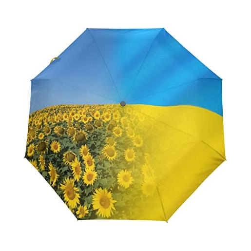 CHIFIGNO ucraina bandiera girasole 3 pieghe auto open close ombrello per pioggia