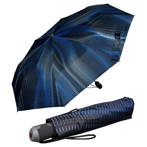 Knirps ombrello tascabile e. 200 medium duomatic, sound ocean, 98 cm, a strisce
