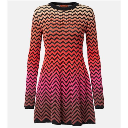 Missoni abito corto in maglia a zig-zag