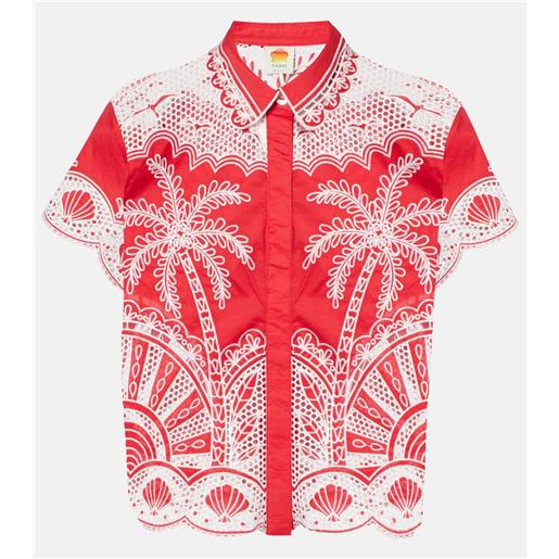 Farm Rio camicia palm trees in cotone