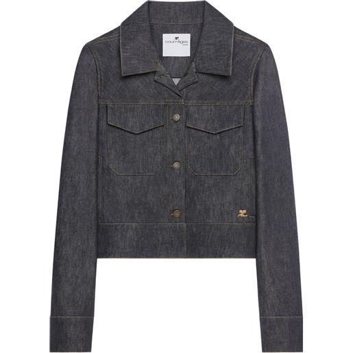 Courrèges giacca denim - grigio