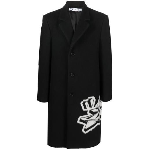 コート OFF WHITE Cappotto OFF-WHITE™ | Cappotto Nero Uomo | YOOX