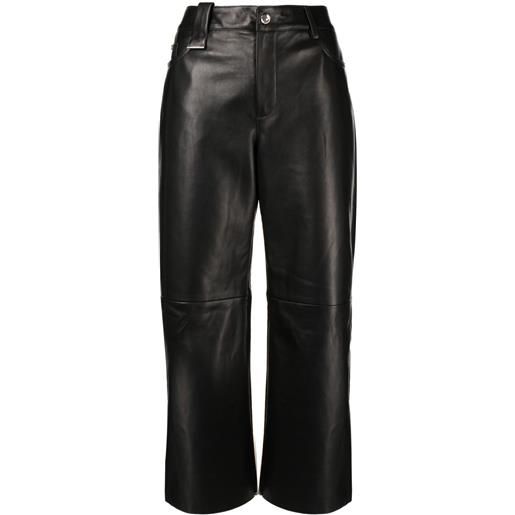 Drome pantaloni a gamba ampia - nero