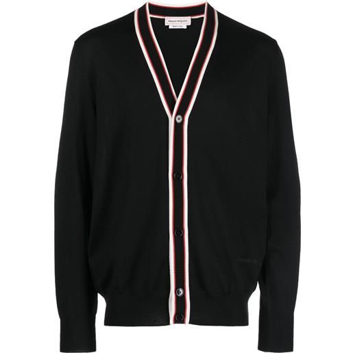 Alexander McQueen cardigan con scollo a v - nero