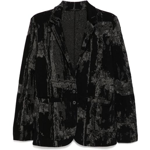 Transit blazer con effetto jacquard - nero