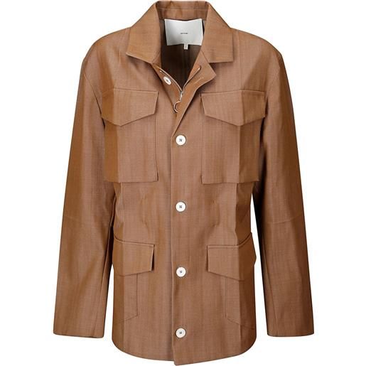 Setchu blazer con bottoni - marrone