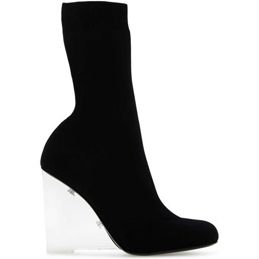 Alexander McQueen stivali shard con tacco trasparente - blu