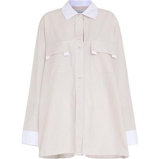 Gloria Coelho camicia a righe in cotone - marrone