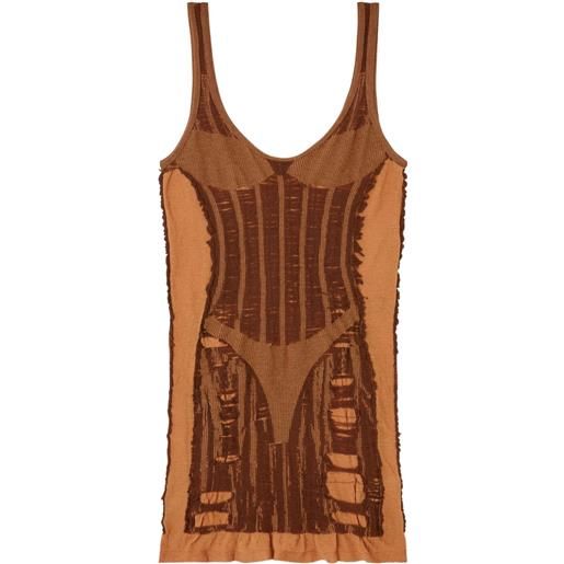 Diesel abito corto m-calimera - marrone