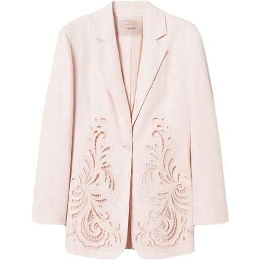 TWINSET blazer con ricamo - rosa