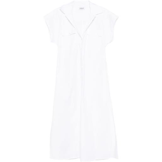 DONDUP abito midi in cotone - bianco