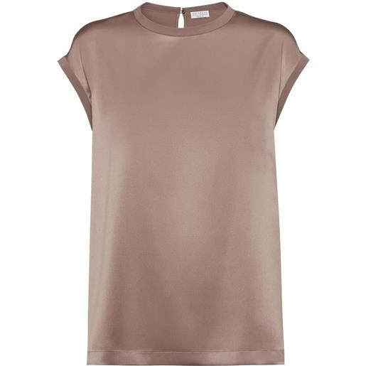 Brunello Cucinelli satin t-shirt