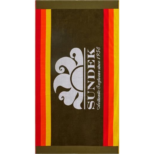 SUNDEK telo mare jacquard con dettaglio rainbow