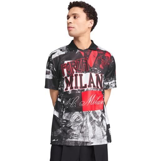 PUMA ac milan ftblnrgy+ retro jersey t-shirt manica corta ragazzo