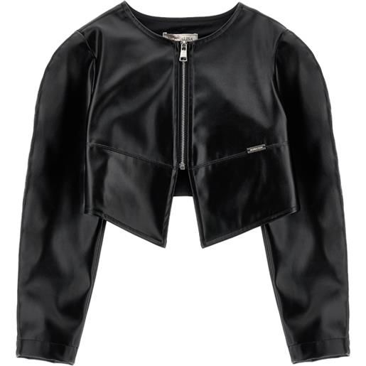 Monnalisa bolero tessuto spalmato con zip