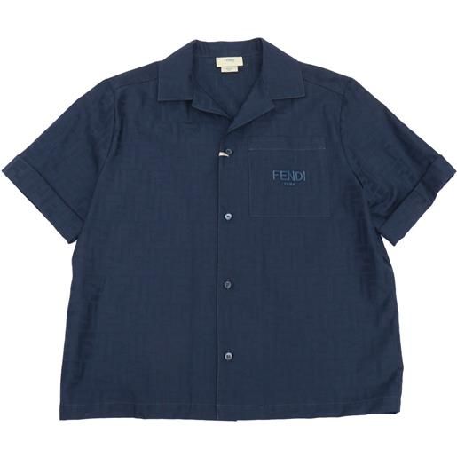 Fendi Jr camicia ff cotton jacq