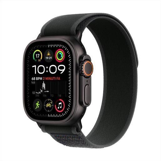Apple - watch ultra 2 gps + cellular 49mm titanio-nero - trail loop nero - s/m