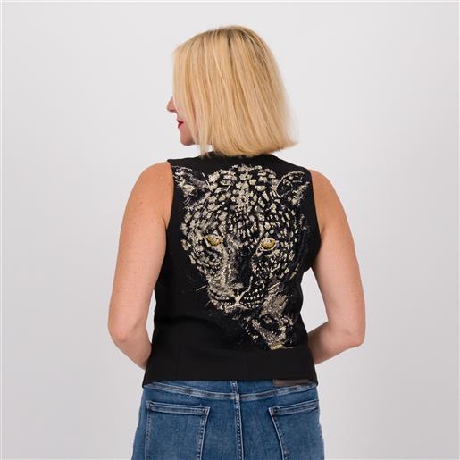 Stefano Ghilardi gilet con stampa tigre sulla schiena