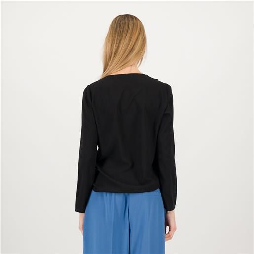 Caterina Lancini blusa in crêpe de chine con rouches