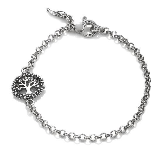 Bracciale Planetys Argento 925 - Albero Della Vita Con Occhio Di Santa Lucia E Shiva - Regolabile