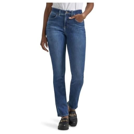 Lee ultra lux comfort with flex motion straight leg jean jeans, saluta il giorno, 48 corto donna