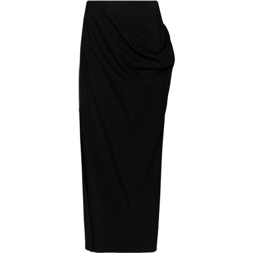 Alexander McQueen gonna lunga asimmetrica - nero