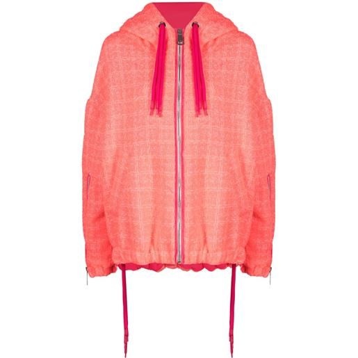 Khrisjoy giacca in tweed con coulisse - rosa