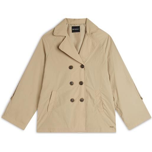 Freddy trench donna in nylon lunghezza media con maniche ampie