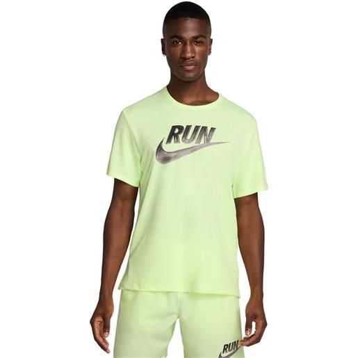 Nike t-shirt uomo Nike miler run energy giallo fluo