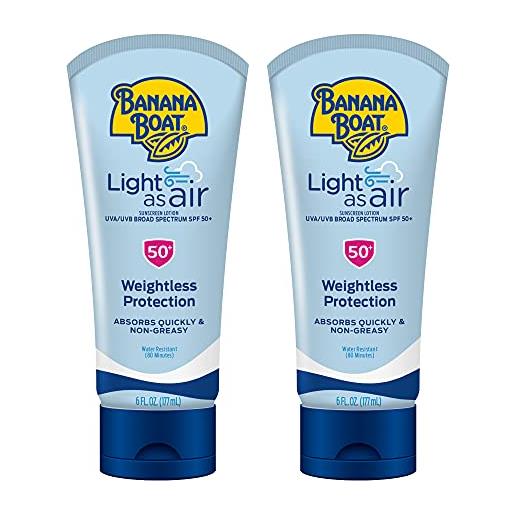 Banana Boat light as air sunscreen, broad spectrum lotion, spf 50, 6oz. - 2 count (pack of 1)