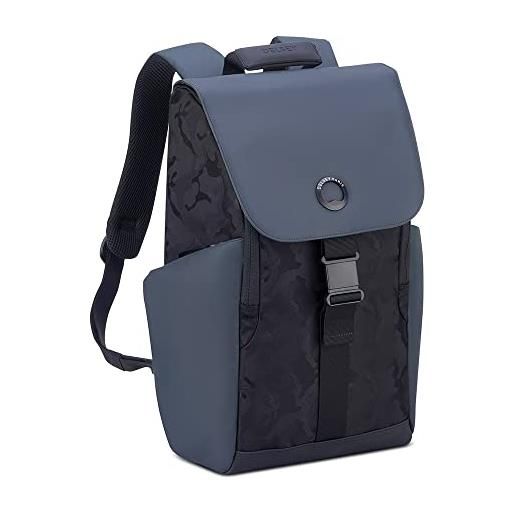 DELSEY paris - securflap - zaino morbido - 45 x 31 x 14 cm - 21 litri - mimetico nero