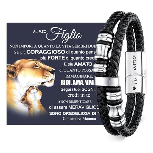 Breil Bracciale Uomo Blacken In Acciaio Specchiato Con Chiusura A Moschettone - Idee Regalo