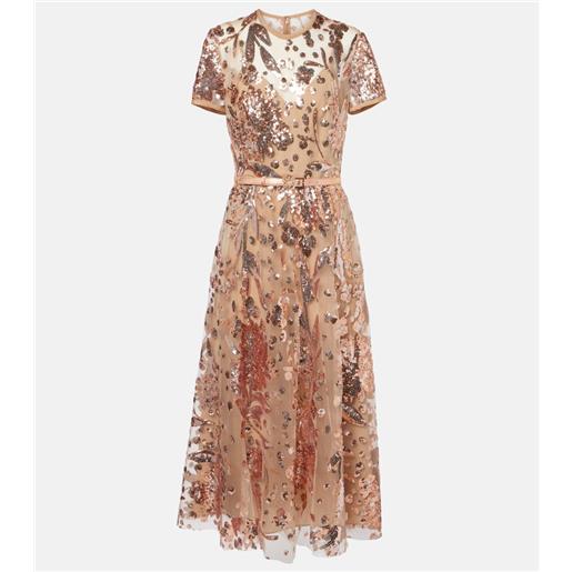 Elie Saab abito lungo in tulle con paillettes