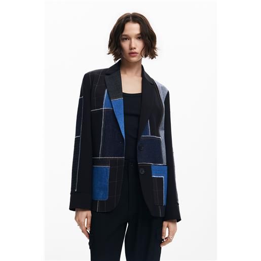 Desigual blazer patchwork combinato