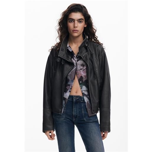 Desigual biker effetto pelle oversize