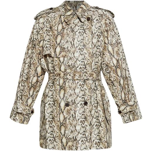 ISABEL MARANT trench con effetto pelle di serpente - toni neutri