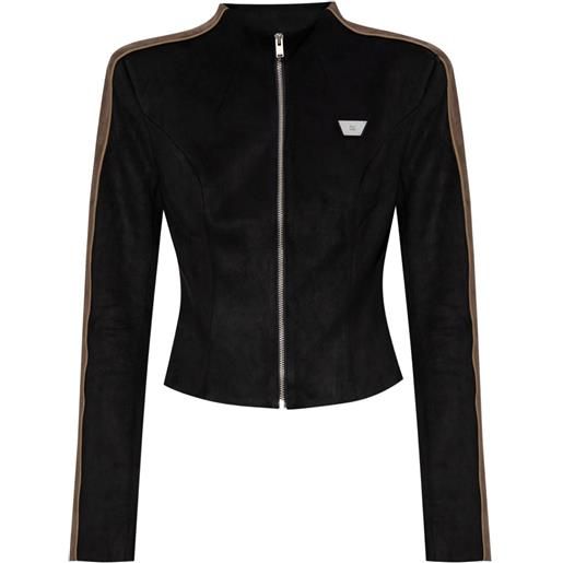 MISBHV giacca biker con applicazione - nero