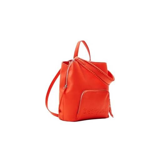 Desigual donna back_amorina sumy m accessori: mini zaino in poliuretano, colore: arancione. , taglia unica