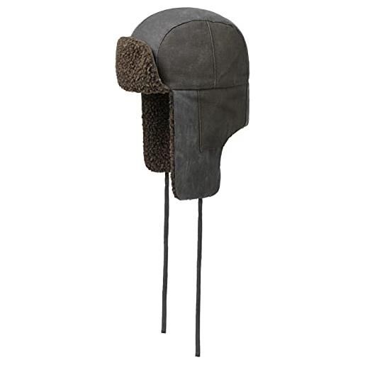 Stetson cappello aviatore fairbanks bomber uomo - da lapeer con paraorecchie, fodera, sottogola, sottogola autunno/inverno inverno - xl (60-61 cm) marrone