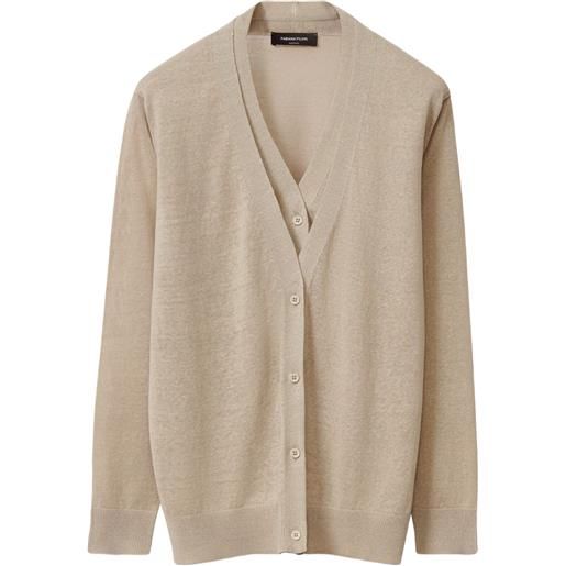 Fabiana Filippi cardigan con scollo a v - toni neutri